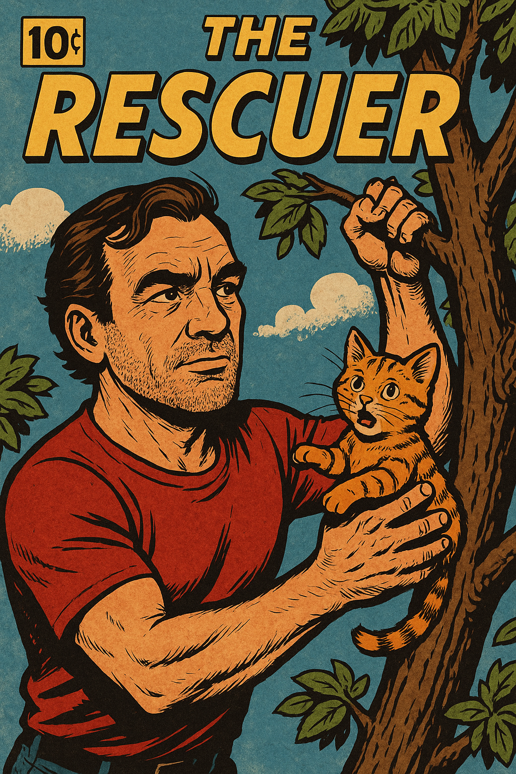 Handy Manthony, the superhero handyman, holding a hammer