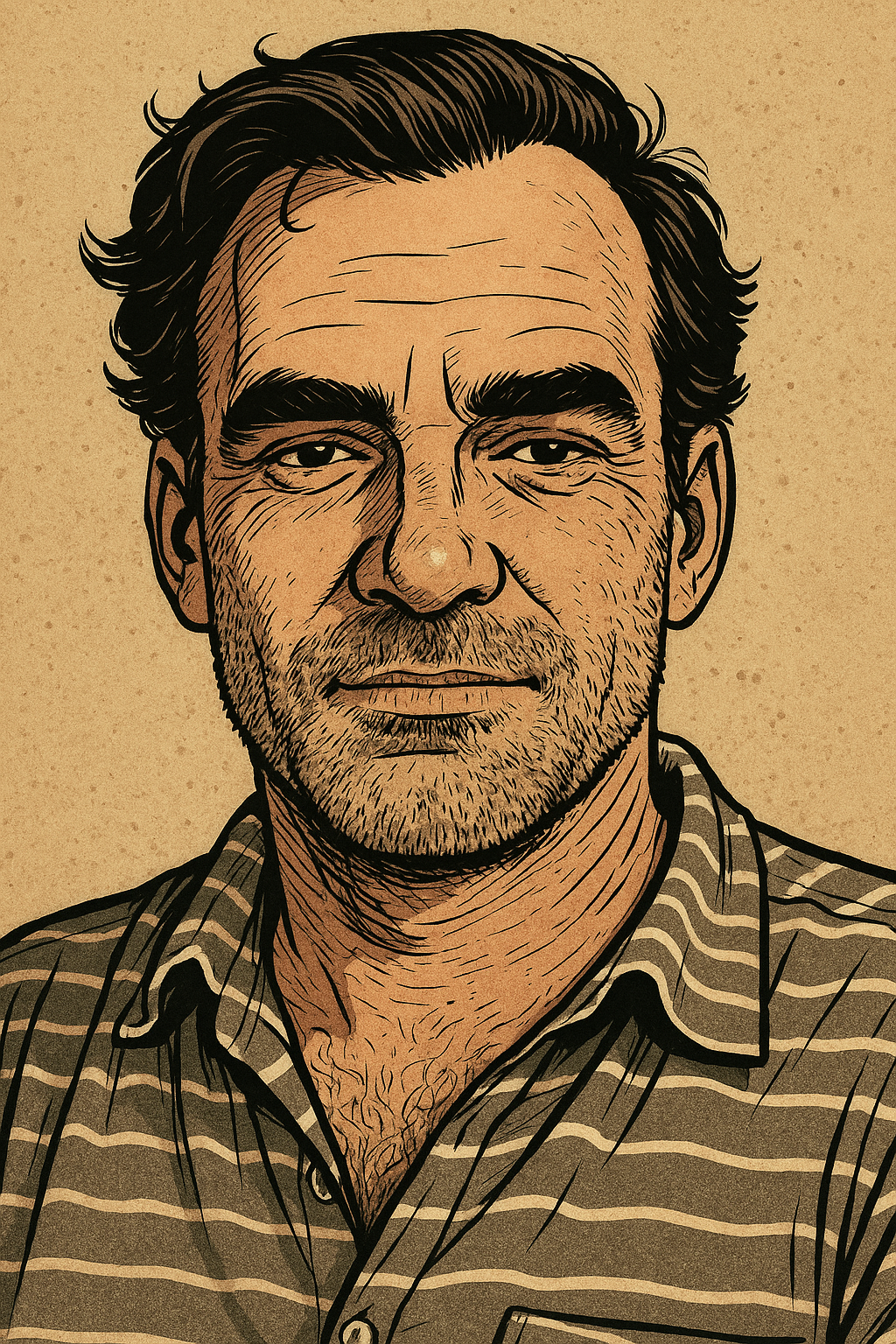 Handy Manthony, the superhero handyman, holding a hammer